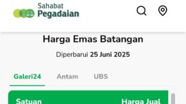 harga emas antam di pegadaian hari ini