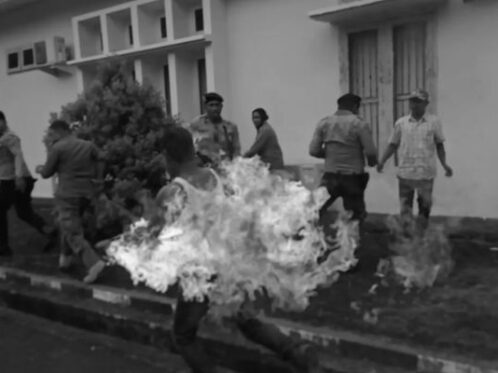 Empat Mahasiswa PMII Terbakar Saat Demo Bakar Ban di Depan Gedung DPRD, ink Identitasnya